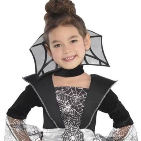 BRAND NEW girl dark countess vampire witch themed halloween costume size S 4-6 - Picture 3 of 7